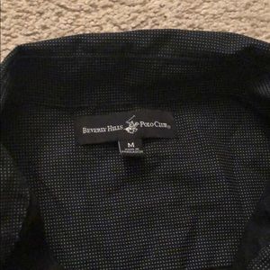 black button up polo